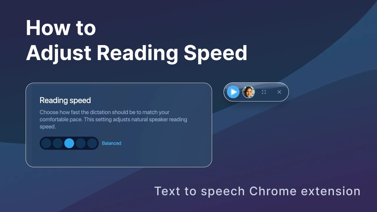 How to Adjust Reading Speed in Readvox