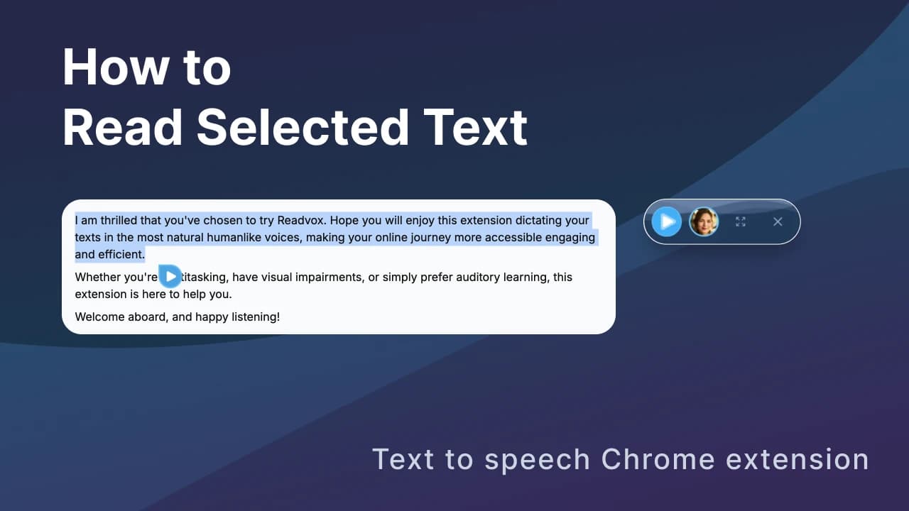 How to Read Selected Text in Readvox